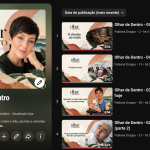 Print da aba podcast do meu canal no youtube